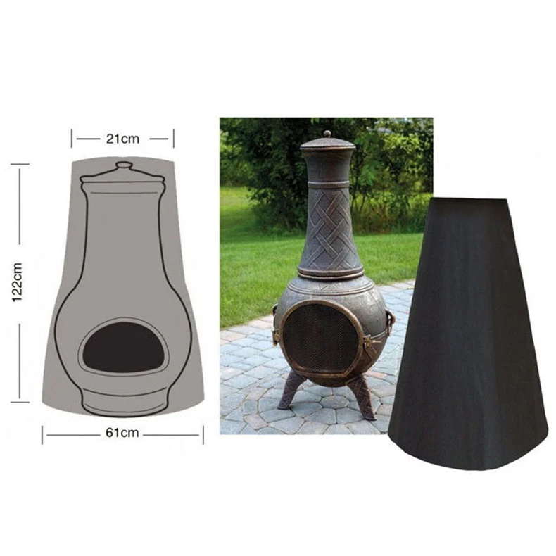 Outdoor Patio Chiminea Chimney Fire Pit Protective Garden Backyard Durable Large Weather Proof Heater Cover Buy Outdoor Chiminea Cover Hot Sale Furnace Stove Chiminea Barbecue Bbq Rain Dust Protector Windproof Grill Cover Custom