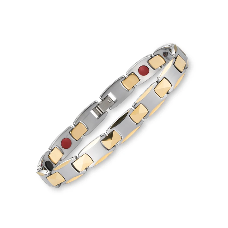 

Wholesale Women Accessories Magnetic Health 18 K Gold Plated Tungsten Bracelet Japanese Germanium Healthy energy stone Jewelry
