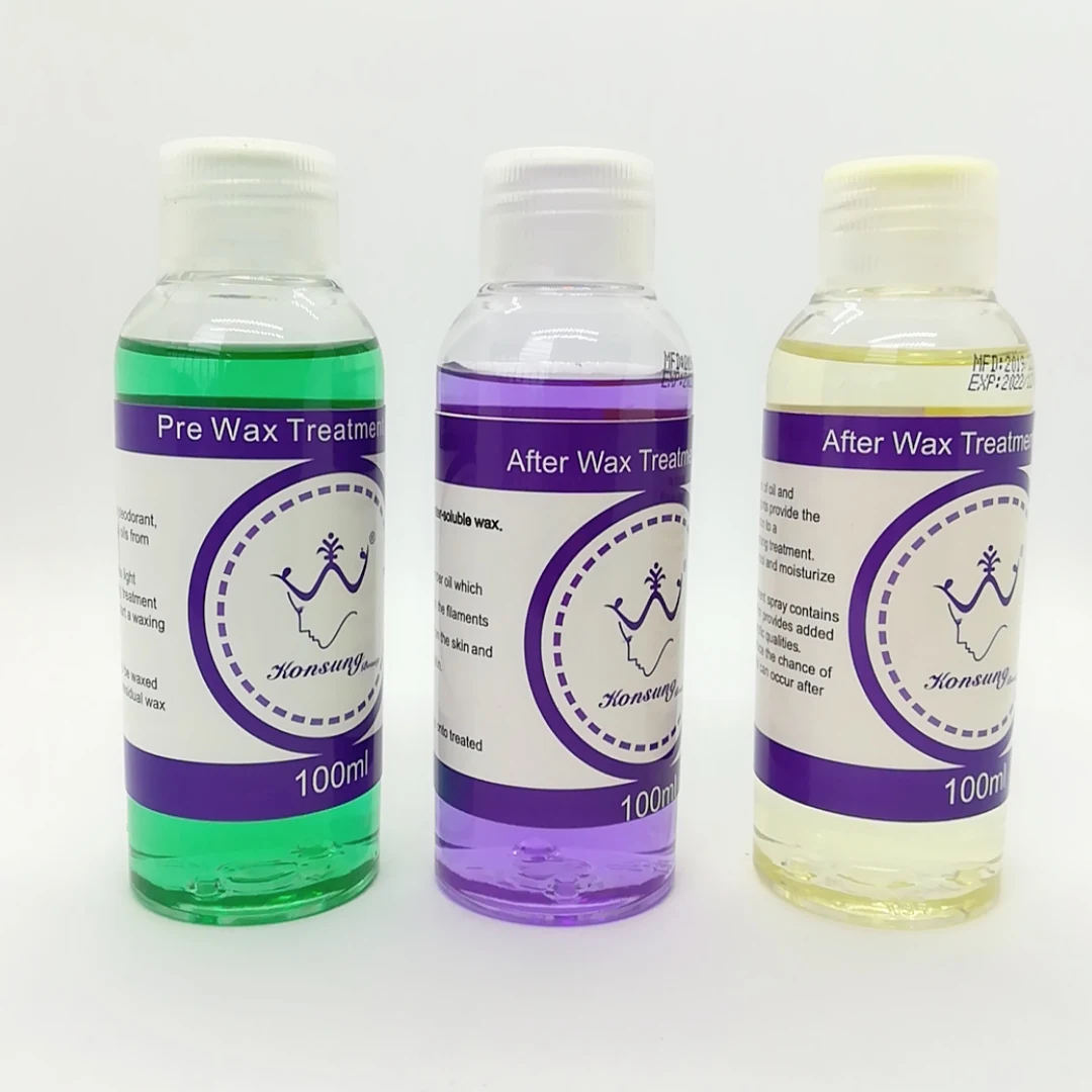 

pre post hot wax clean melts massage oil treatment spray