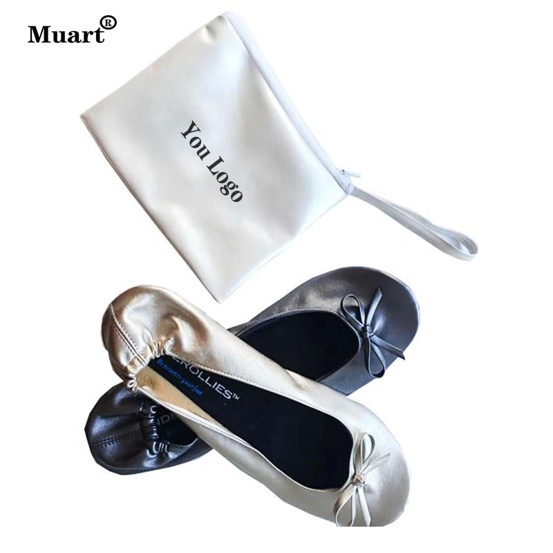 

Custom Women's slipper slides Shoes Sandals Ladies Foldable Roll Up Ballet After Party Shoes