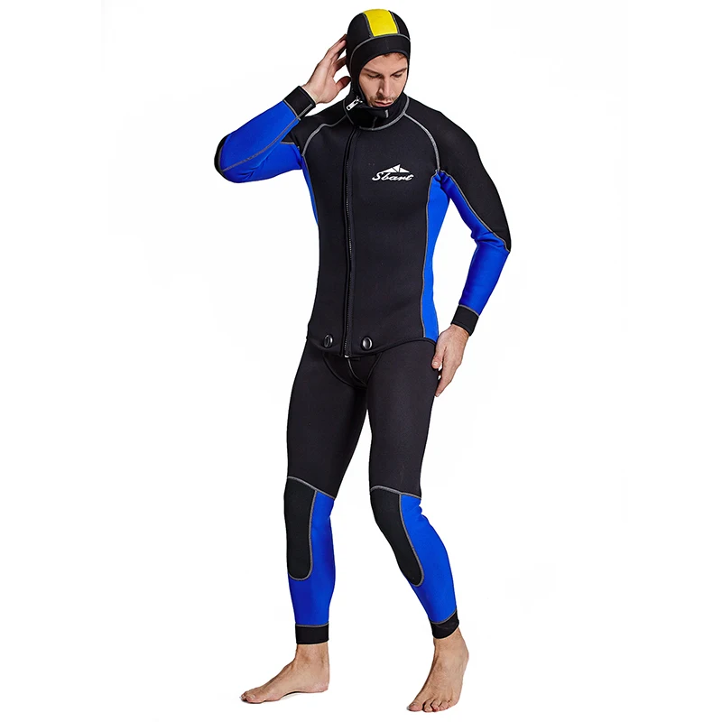 

SBART hot sale 5 mm neoprene wetsuit one piece full body diving wetsuit coldproof surfing suit 3 piece spearfishing wetsuit, Design your own rashguard