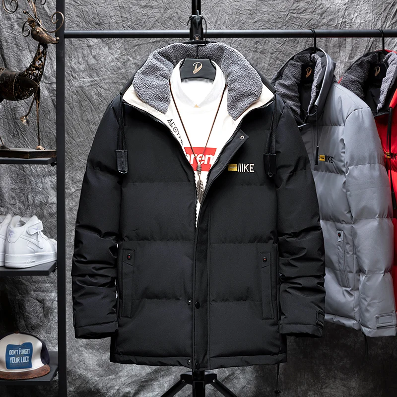 

custom high quality warm down oversize men's puffer jacket cotton men winter coats padded jacket
