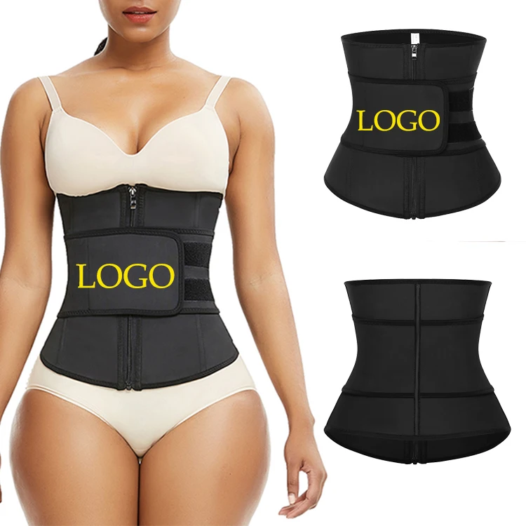 

Custom Logo Latest Design New High Quality Waist Trainer Slimming Comfortable Latex Waist Trainer Private Label, Black
