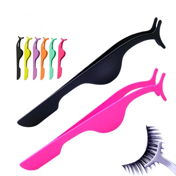 

1PCS false eyelashes tweezers extender eyelash curler pliers auxiliary pliers makeup pliers tool, Black