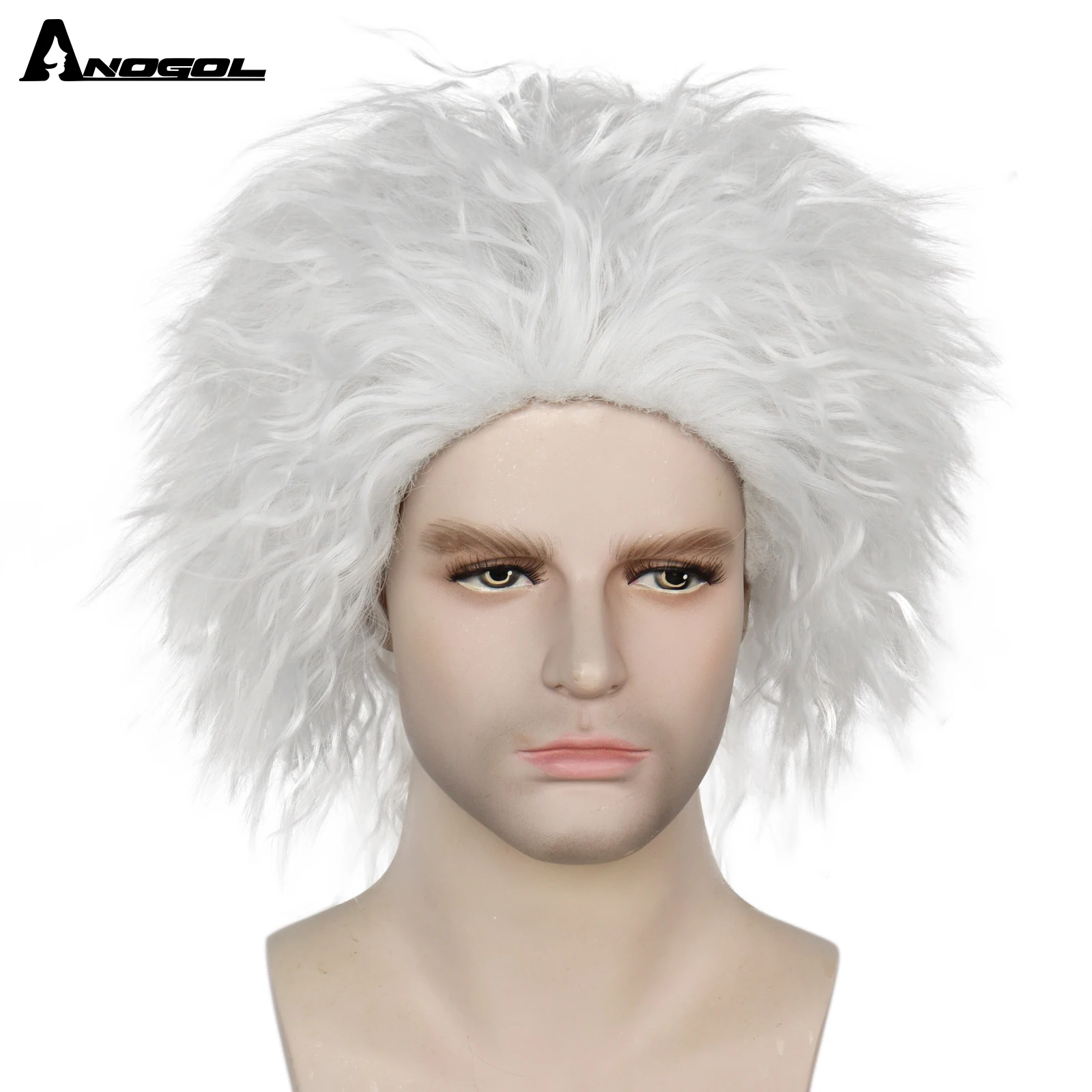 

Anogol Synthetic Men's Hair Wigs Machine Made Wigs for Men