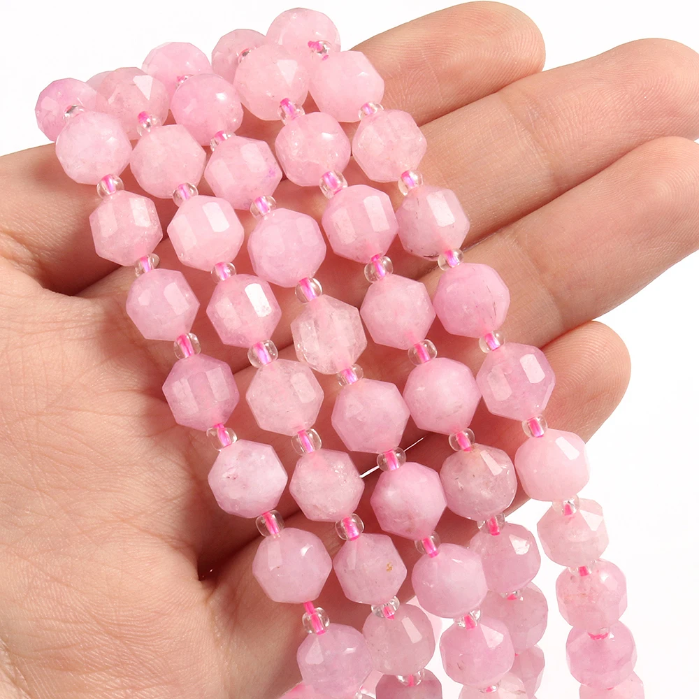 

Wholesale 8MM Olive Shape Faceted Dyeing Rose Quartz Stone Beads For Jewelry DIY Making