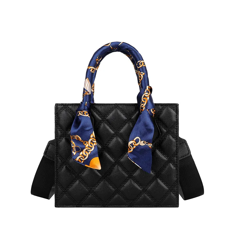 

New design fashionable women bags handbag PU plaid handbags for women belt handbags