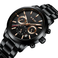 

B RAY 9003 Mens Watches 2019 Top Brand Luxury Fashion Business Quartz Watch Men Sport Full Steel Waterproof Black Clock