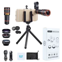 

cell phones 2020 smartphone camera photo accessories 4 in 1 zoom clip-on telescope lens