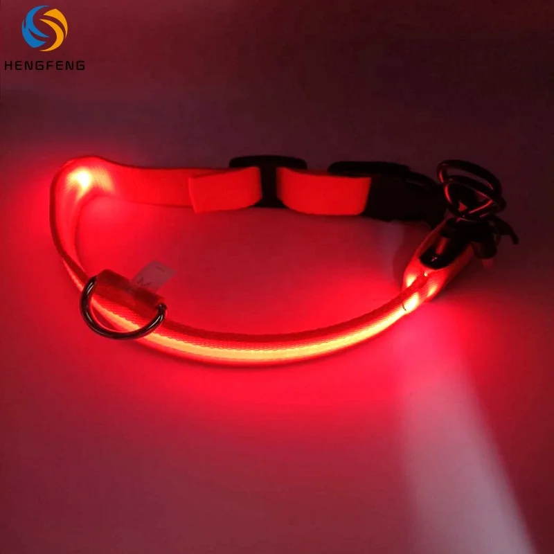 

Battery and rechargeable USB New Illuminated Colourful Oem Led Dog Collar With Light, Picture shows or custom