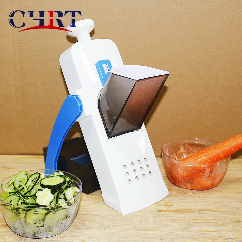 

CHRT Vegetable Cutter Slicer All food Chopper Dicer Stainless Steel Adjustable Vegetable Chopper Slicer Multi-Function, Orange,green,blue ,gray