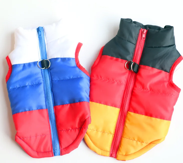 Winter Clothing Cotton-Padded Jacket Waistcoat Out Pull Buckle Pet Dog Clothes
