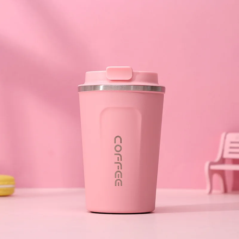 

WeVi New 380ml vacuum insulated thermal stainless steel custom coffee Cup with cover, White,black,grey,gold and customized