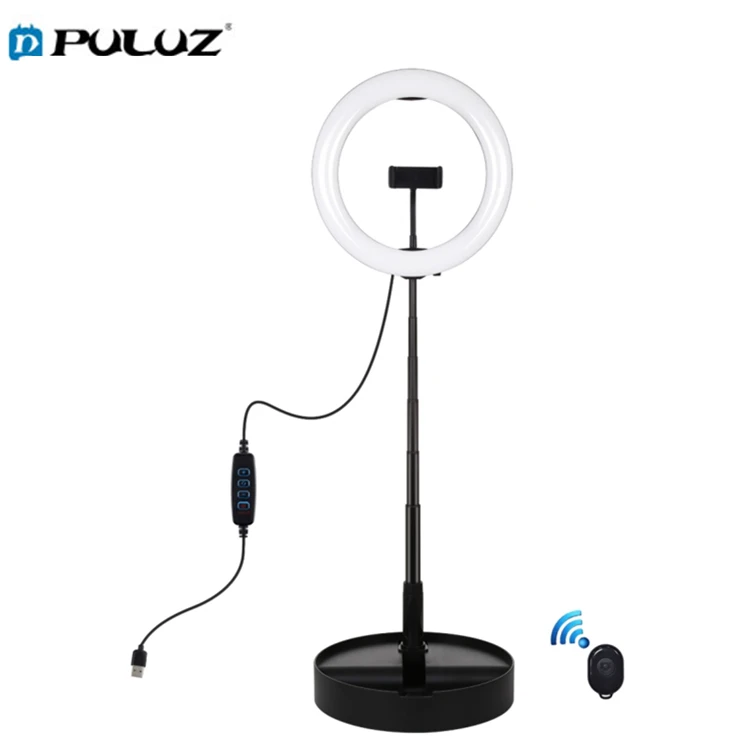 

Wholesale 26cm PULUZ Dimmable Dual Color Temperature LED Curved Ring Vlogging Selfie Photography Video Lights For Makeup Youtube