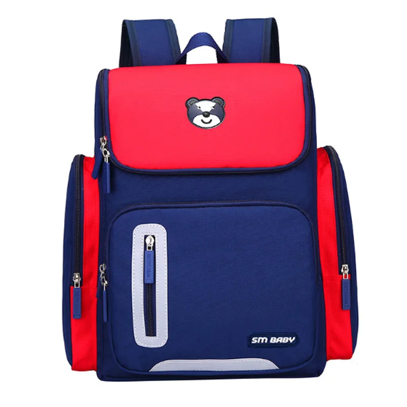 

Customized LOGO printing space style primary school schoolbag lightening breathable backpack, Blue, red, pink