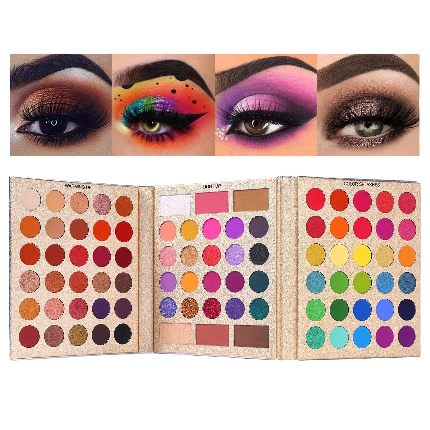 

86 Colors Pretty Eyeshadow Palette Pearlescent Matte Eyeshadow Repair Blush High Gloss Universal Makeup Palette, 86colors