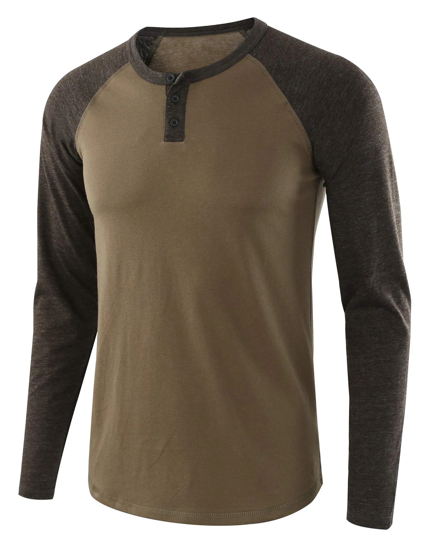 

wholesale long sleeve wholesale button raglan t shirts for men