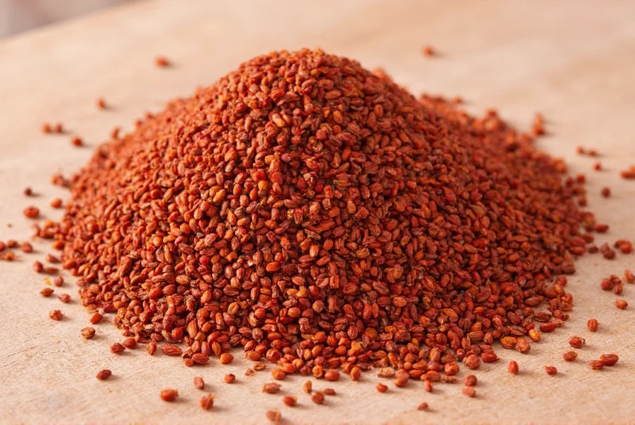 Spice cabinet showing properly stored allspice berries in glass jar with label indicating harvest date