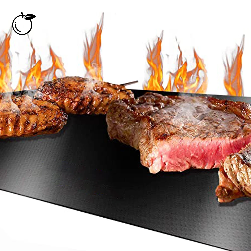 

33X40Cm Discounted Nonstick Barbecue Accessories Bbq Grill Mat Premium Reusable Air Fryer Grill Mat, Any colors, like black, brown, copper, silver