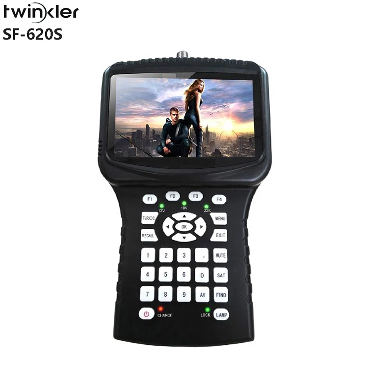 

Satellite Finder Meter Twinkler SF 620S MPEG-4 Spectrum Powervu WIFI USB 4.3 inch Screen CCTV Camera in CVBS DVB-S2 Finder