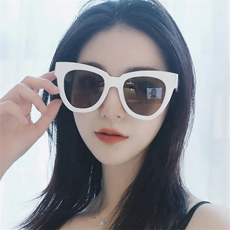 

Big frame leopard print cat eye sunglasses factory direct sale personalized fashion sunglasses