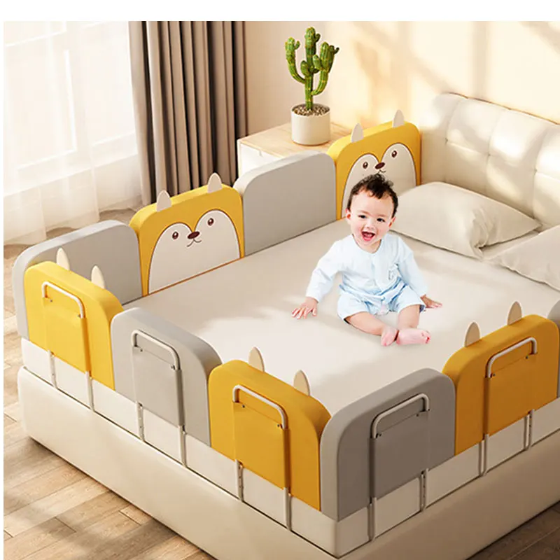 

2021 Toddler Safety Bed Rails, Toddler Extra Long Bed Guard Rail/, Pink/gray/yellow