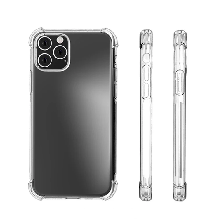 

Soft TPU Cell phone case 1.5MM Conner Protective Shockproof Transparent cover for iphone 7 8 Plus x xs 12 11 pro max