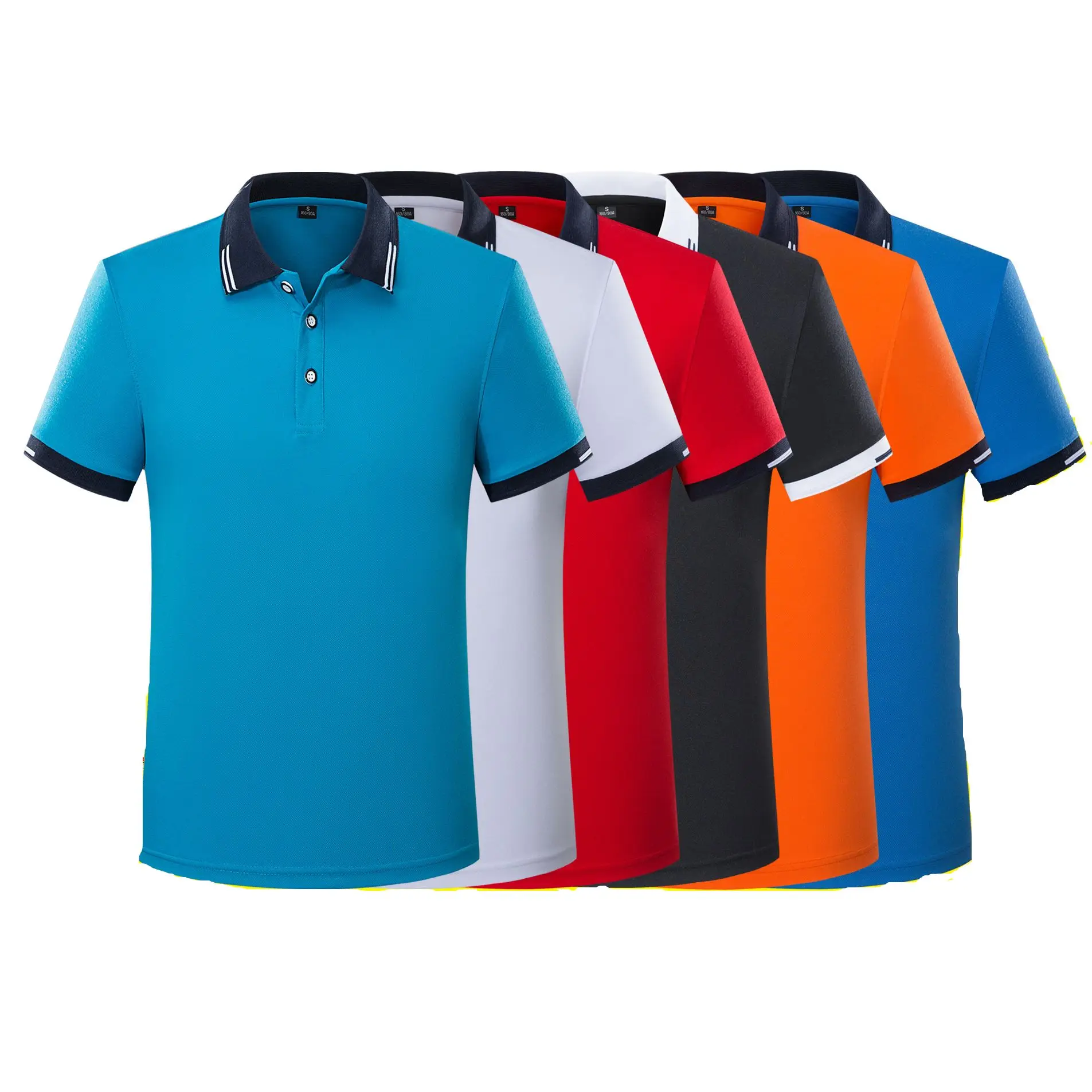 

The Latest Design Men's Casual POLO T Shirt Short Lapels Sleeves, Black,red,white,blue,orange