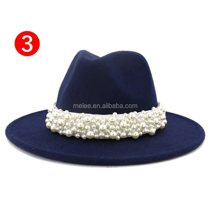Women Wide Brim Imitation Wool Felt 