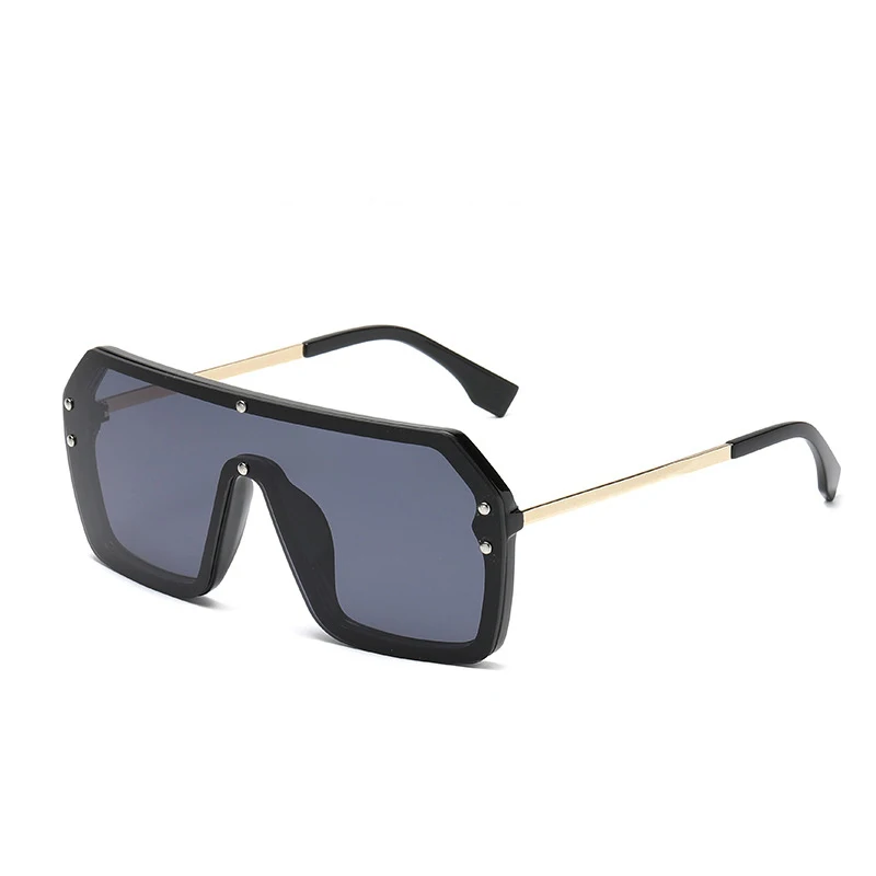 

Suowei OEM Lentes De Sol Custom Unisex Fashion Resin Lenses Sun Glasses 2022 Siamese Big Frame Men Sunglasses, 9 colors
