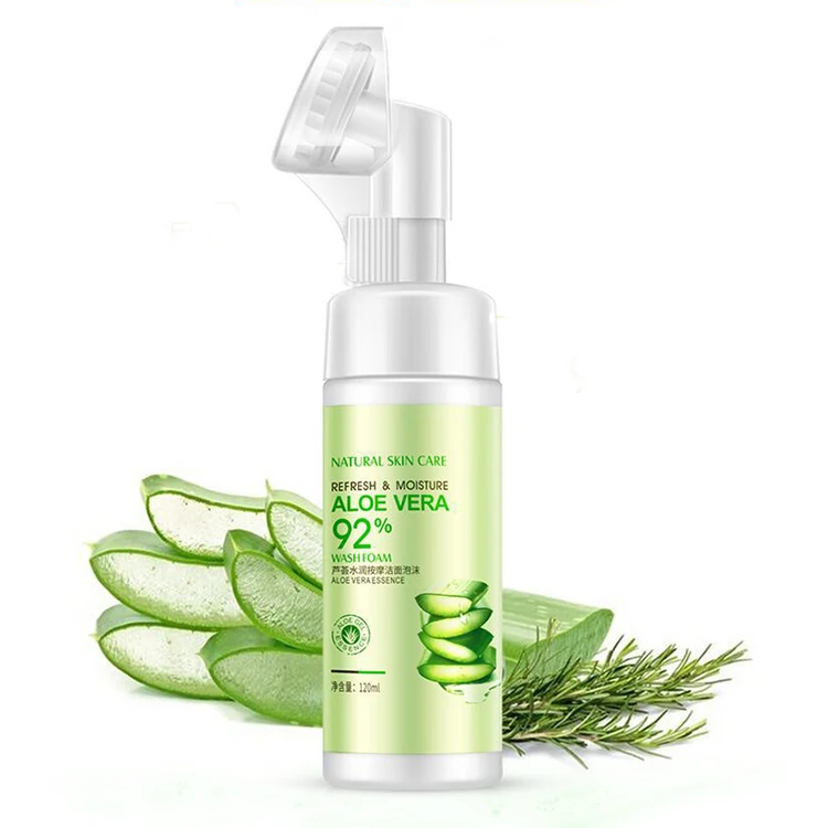 

Free shipping BIOAQUA Acid Deep Cleansing Black Head Remover Massage foam aloe vera face wash, As photo