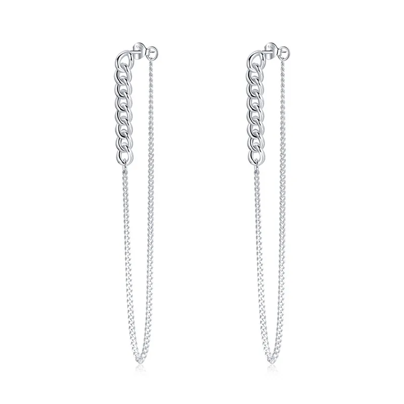 

SCE1011 Vintage chain earring 925 sterling silver earring for women