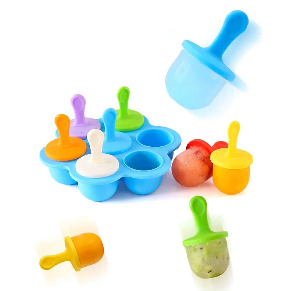 

trending 2021 amazon BPA Free Silicone Baby Food Storage Containers Popsicle Molds