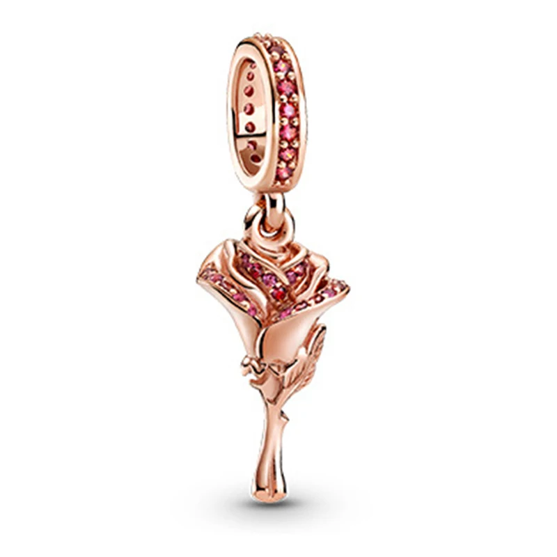 

Gold Filled Gemstone Pendant 925 Sterling Silver Fashion Jewelry Pendant Bracelet Accessories Rose Pendant Necklace