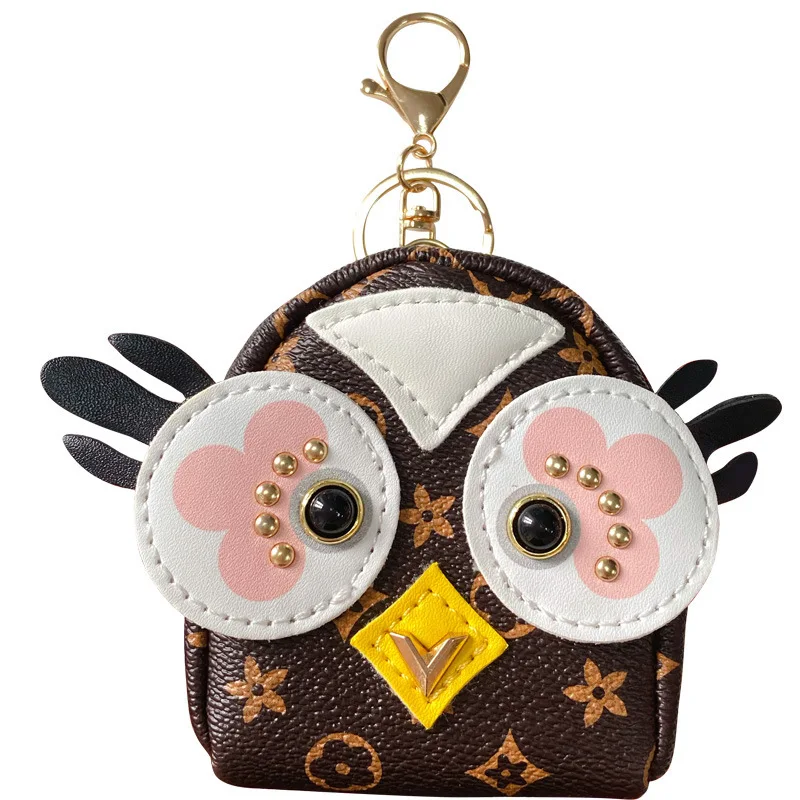 

Cartoon Owl PU Wallet Bag Keychain cute girl keychain Women Coin Purse Keyring Promotional Gift For Kids