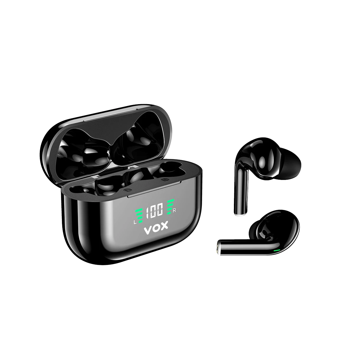

TWS Earphone V29P Racon Earbuds Noise Canceling Light Up LED Wireless Headphones with Charging Box, Black
