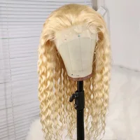 

613 Lace Front Human Hair Deep Curly Long Wig 100% Virgin Brazilian Transparent Pre Plucked Glueless Lace Wig for women