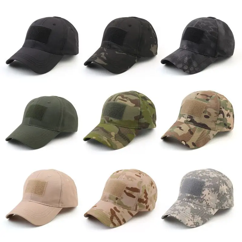 Outdoor DIY USA Flag Patch Custom High Quality Mens Adjustable Sports Camo Baseball Cap Dad Hat