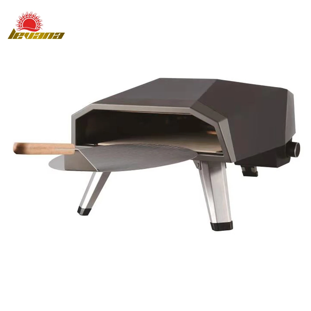 

Factory household kitchen mini portable barbecue oven gas liquefied pizza cutter gas friends outdoor party black pizza oven