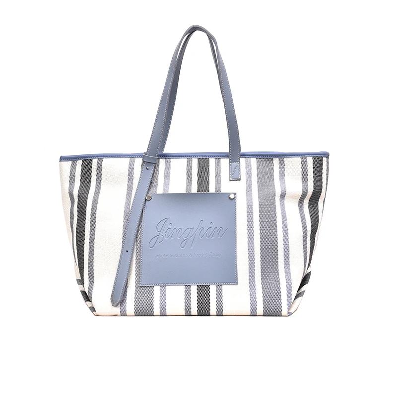 

2021 New Wholesale Striped Beach Bag Tote Fashional Beach Bag Women Beach Bag Portable