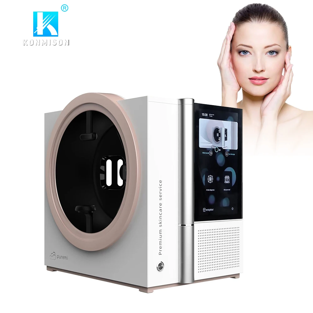 

portable 3d AI face skin Diagnostics analyzer facial Tester scanner magic face mirror device skin analyzer machine skin analyzer
