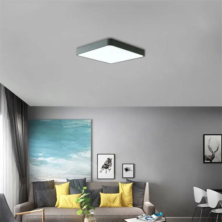 Small Light Ceil Square Led Stainless Steel Ceiling Lamp For Centerpiece