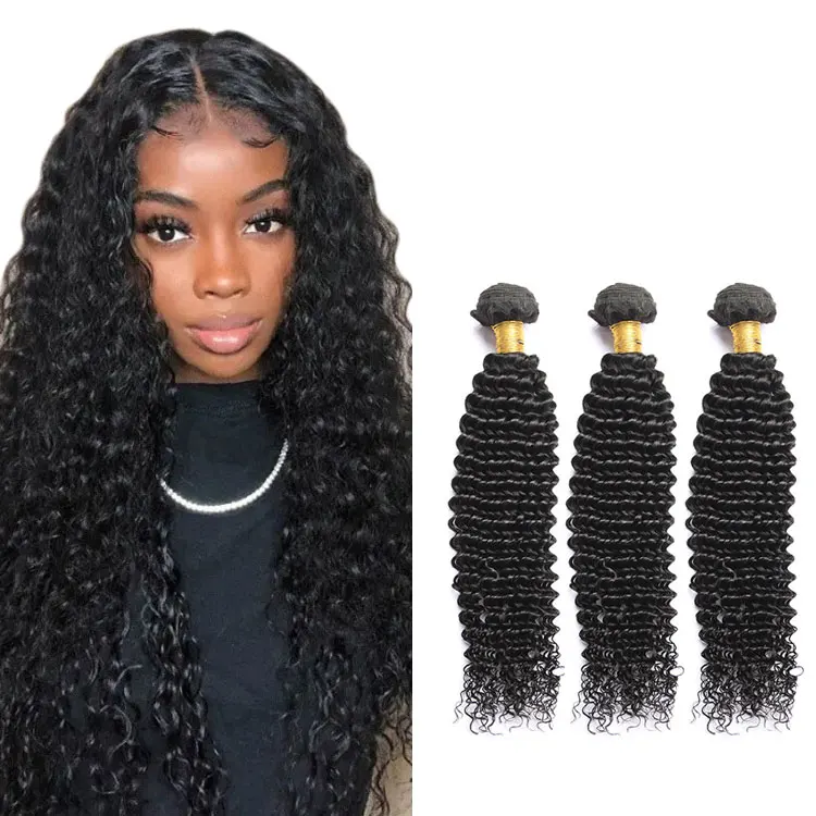 

FH Factory Cuticle Aligned Hair Bundles Vendor 10A Grade Peruvian Kinky Curly 40 Inch Humna Hair Bundles