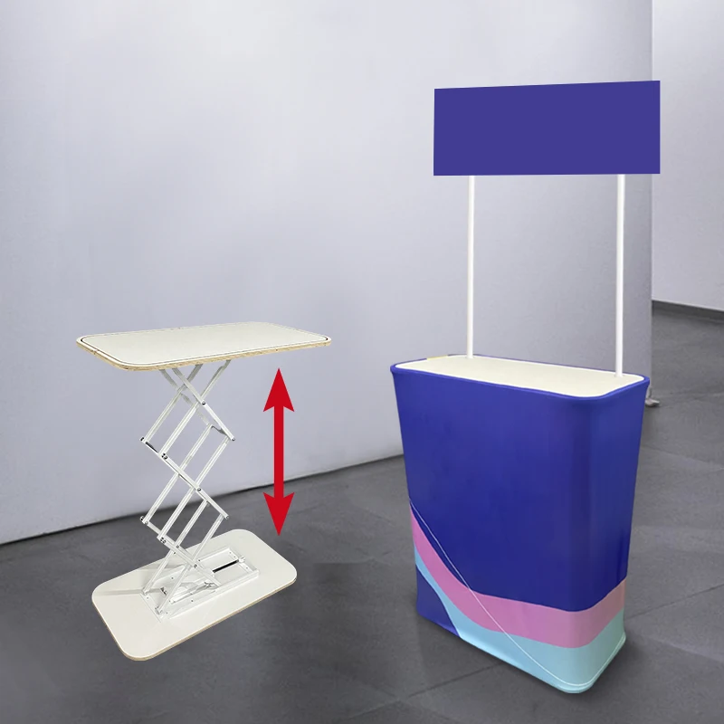 Pop up Counter Table Foldable Booth Trade Show Counter Desk Pop up Promotion Table