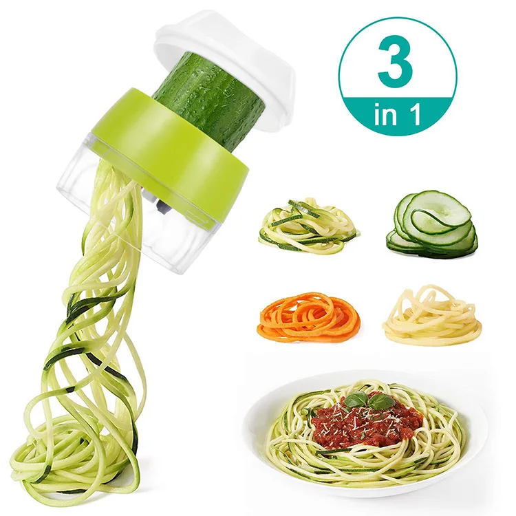 

Vegetable Spiralizer Slicer 4 in 1 Spaghetti Maker Zoodle Maker Veggie Spiralizer Zucchini Noodle Maker, Green