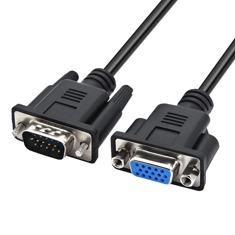 

15 Pin High Density D-sub Vga Female To VGA Male Adapter Cable, Black or gray customized