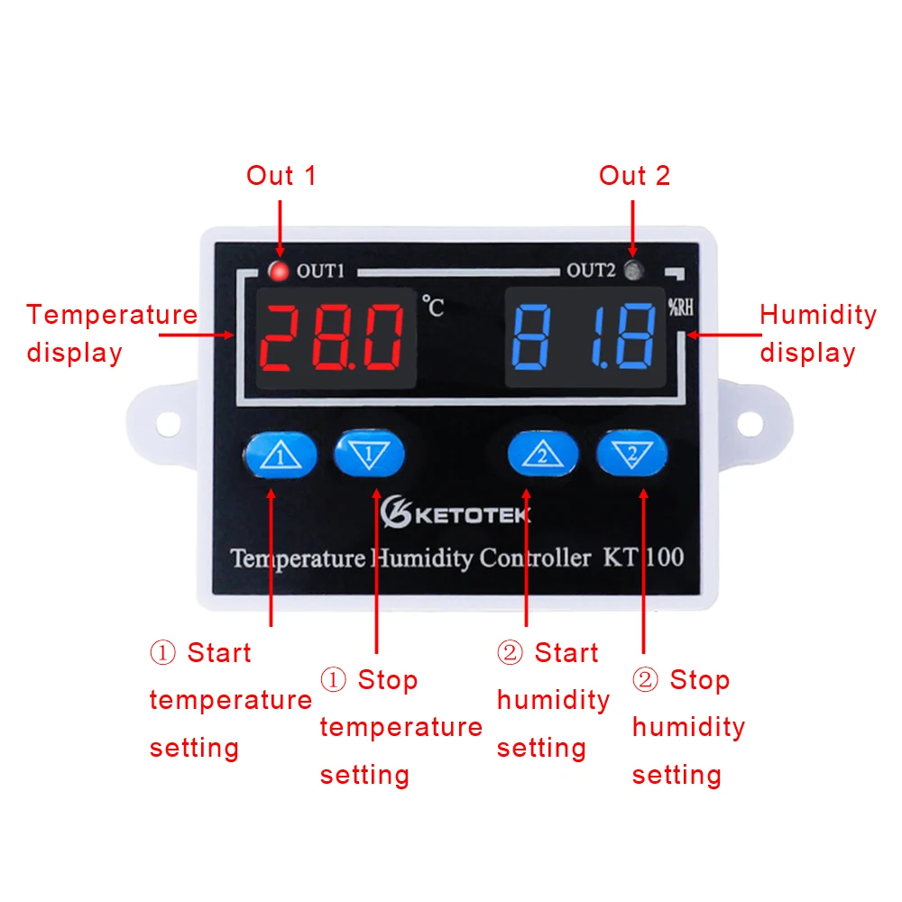 Temp start. Кетотек temperature humidity Controller kt100. Контроллер влажности KETOTEK kt3010. Регулятор температуры KT 100. KETOTEK kt100.