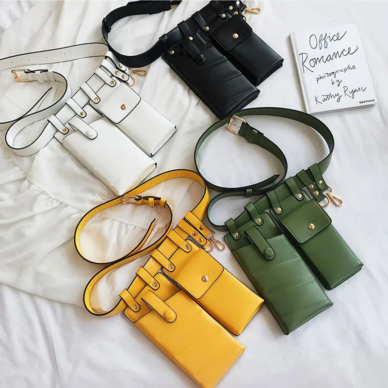 

Chic Fanny Pack Women PU Leather Waist Belt Bag Girls Crossbody Bags Waist pack luxury handbags Fashion designer chest bag