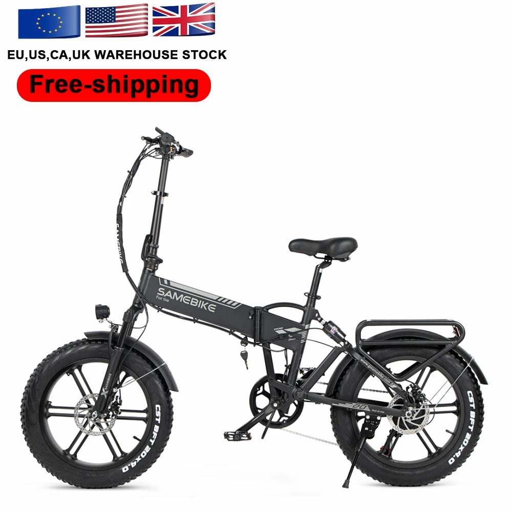 

US Overseas warehouse Stock 20inch full suspension 750W electric assist high speed folding mtb electric dirt bike bicycle