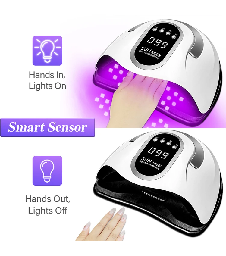 

132w UV Lamp For Nail Resin With 4Timer Newest Sun X11 Nail Lamp Dryer Smart Sensor Gel Lamps Upgraded Professional Nail Tools, As picture show